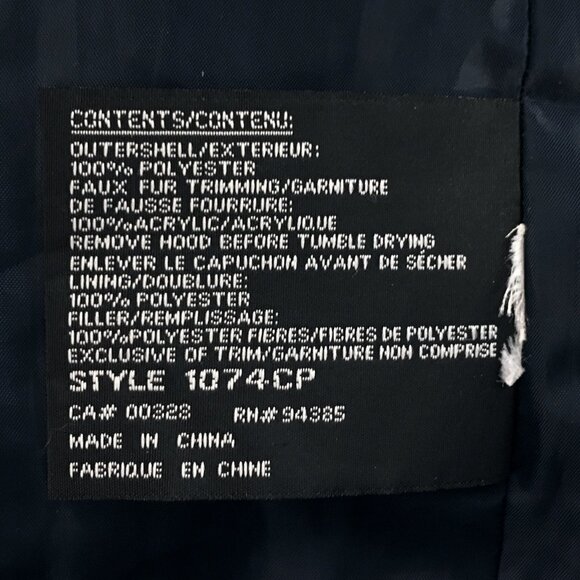 [Novelti] Navy Blue Padded Parka w/ Detachable Faux Fur Hood | M | Good - Picture 12 of 13